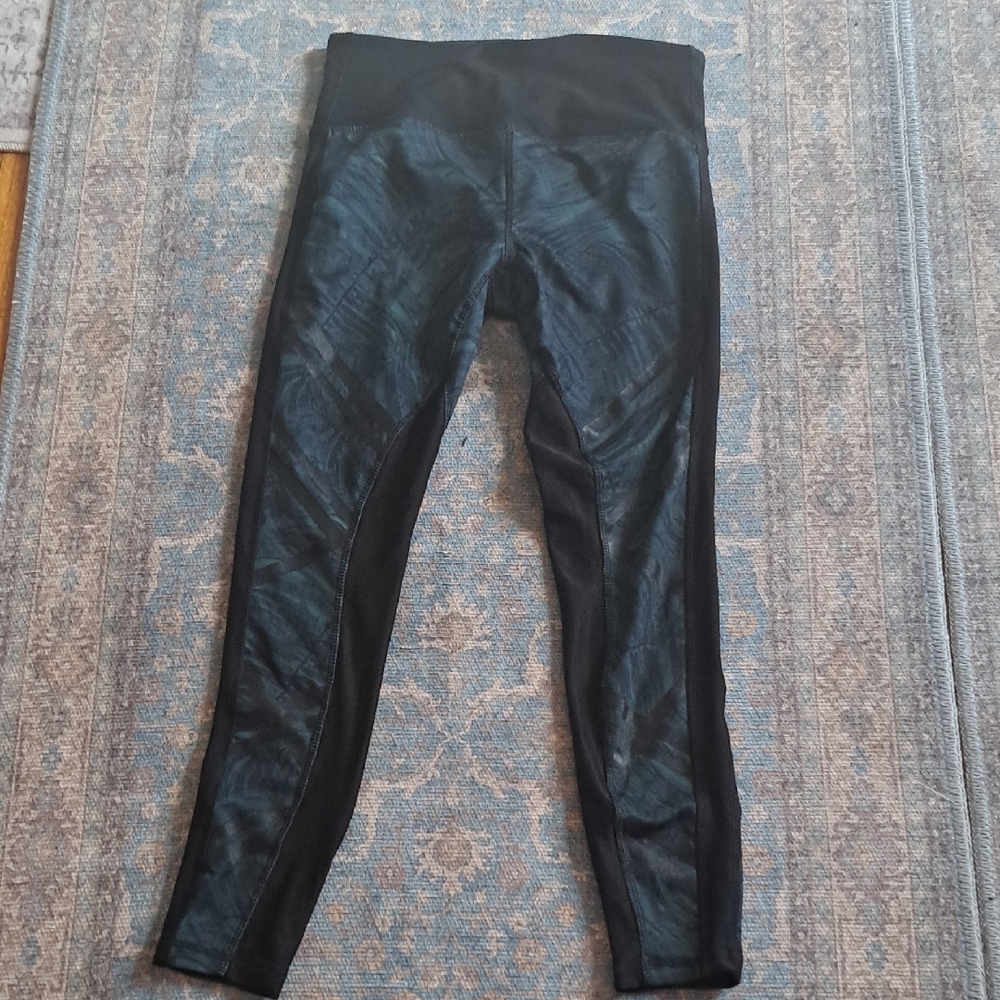 RBX Black and Teal Performance Leggings